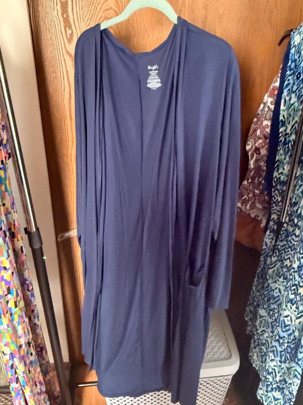 Wright's 4X 32W 34W Navy Long Open Front Duster with Pockets